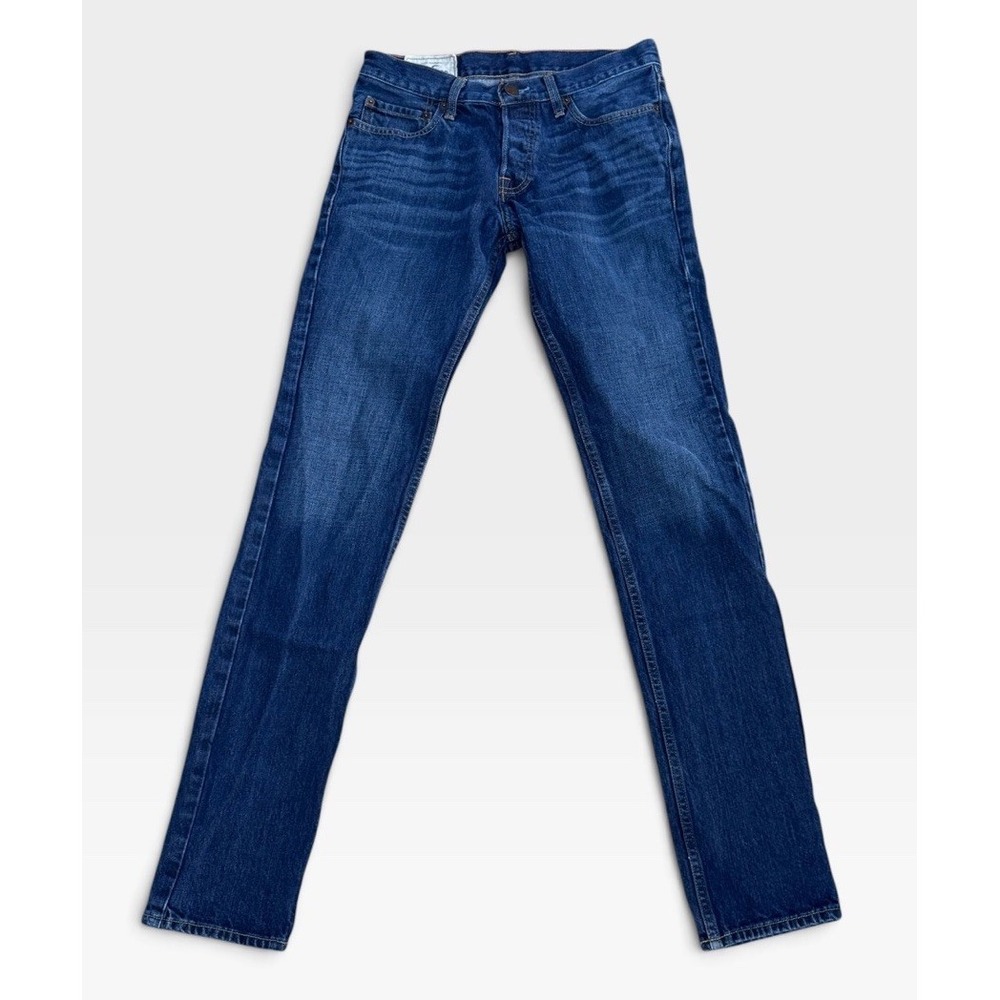 Hollister California Mens Jeans 30x34 Skinny Blue Denim Medium Wash
